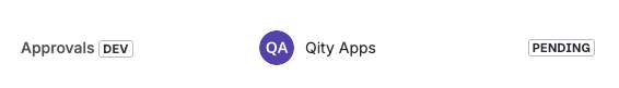 The Approvals entry created from Verified by, still pending a decision.